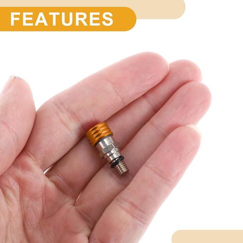 2pcs M5x0.8 Universal Motorcycle Screw - Dirt Bike Motocross Fork Air Bleeder Valve - Metal Orange in Saudi Arabia