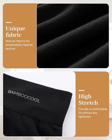 BAMBOO COOL Womens Boyshort Panties Seamless Underwear Stretchy Boxer Briefs For Ladies 5 Pack in Kuwait