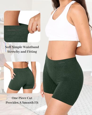 BAMBOO COOL Womens Boyshort Panties Seamless Underwear Stretchy Boxer Briefs For Ladies 5 Pack in Kuwait