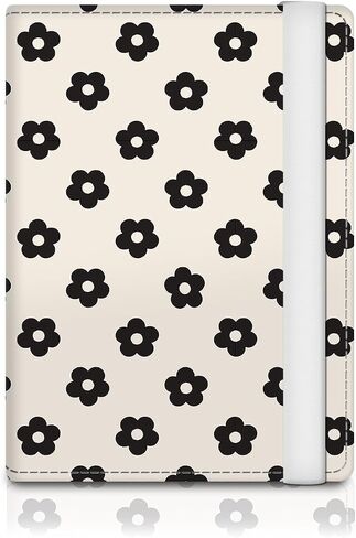 Passport Holder for Travel Essentials, RFID Premium Leather Passport Wallet Cover Case for Travel Must Haves Accessories, Passport Book Holders for Women Men Cute Pink Black Daisy in Saudi Arabia
