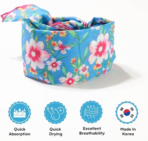 Soft 100% (80S) Cotton Floral Bandanas, Hair wrapper, Headband, Handkerchief, Hair scarf, Neckerchief, 22"X22" in Saudi Arabia