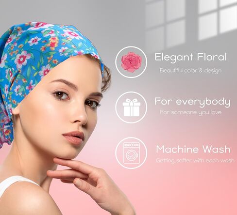 Soft 100% (80S) Cotton Floral Bandanas, Hair wrapper, Headband, Handkerchief, Hair scarf, Neckerchief, 22"X22" in Saudi Arabia