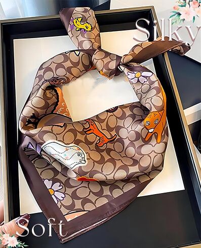 Clysoru Scarfs For Women Vibrant Colors Scarves Lightweight And Silky Square Scarf 27.5 * 27.5 in in Saudi Arabia