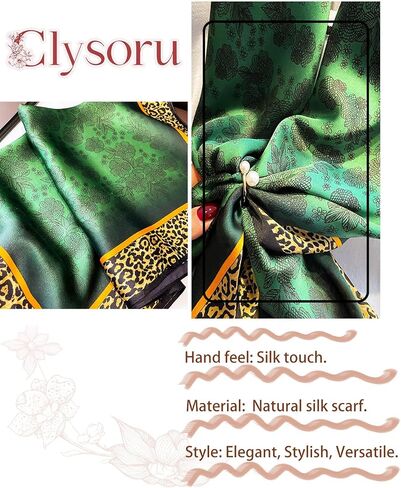 Clysoru Scarfs For Women Vibrant Colors Scarves Lightweight And Silky Square Scarf 27.5 * 27.5 in in Saudi Arabia