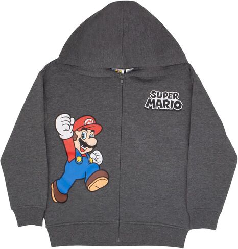 Nintendo Super Mario, Bowser, Mario Kart Boys Zip-Up Hoodie and Shorts 2-Piece Set - Graphic Sweatshirt and Shorts for Kids in Saudi Arabia