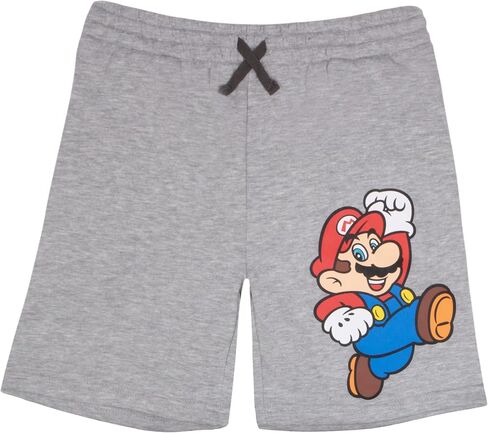 Nintendo Super Mario, Bowser, Mario Kart Boys Zip-Up Hoodie and Shorts 2-Piece Set - Graphic Sweatshirt and Shorts for Kids in Saudi Arabia