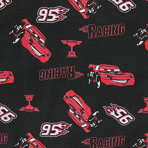 Disney Cars Lightning McQueen Boys 2 Piece Short Sleeve T-Shirt and French Terry Shorts Set for Toddler and Big Kids in Saudi Arabia