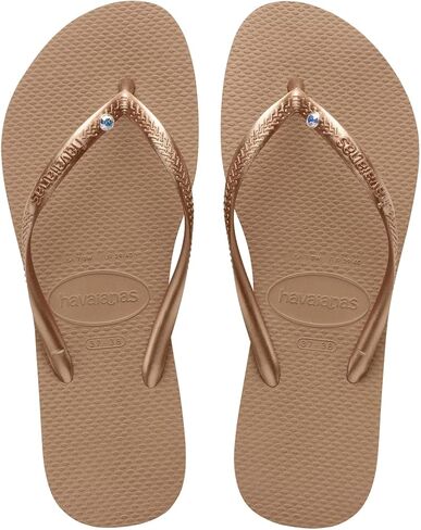صندل Havaianas النسائي النحيف كريستال SW II، أبيض، 7/8 in Kuwait
