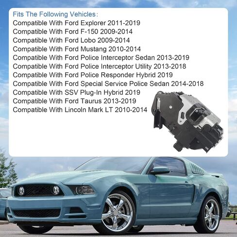 Front Left Driver Side Door Lock Latch Actuator Compatible with 2011-2019 Ford Explorer 2009-2014 Ford F-150 2010-2014 Ford Mustang 2010-2014 Lincoln Mark LT Replace# 9L3Z5421813A in Saudi Arabia
