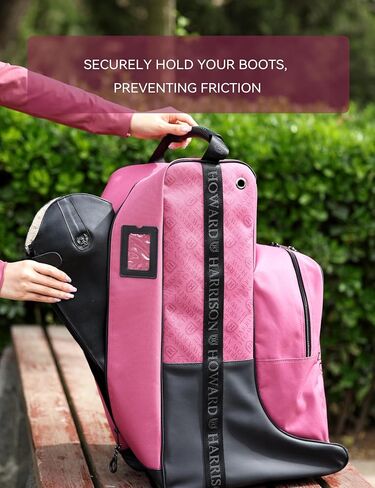 Harrison Howard Tall Boot Bag Equestrian Boot Travel Bag for Storing Helmet, Horse Whip Accessories Boot Storage Bag Pink in Saudi Arabia