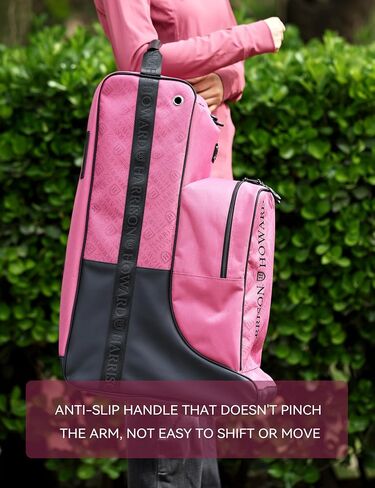 Harrison Howard Tall Boot Bag Equestrian Boot Travel Bag for Storing Helmet, Horse Whip Accessories Boot Storage Bag Pink in Saudi Arabia