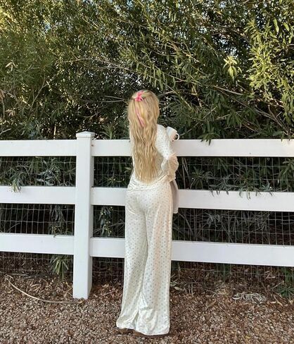 Seyurigaoka Women 2 Piece Floral Pajamas Lounge Set Y2K Long Sleeve Shirt Wide Leg Pants Sleepwear Pj Matching Sets in Kuwait