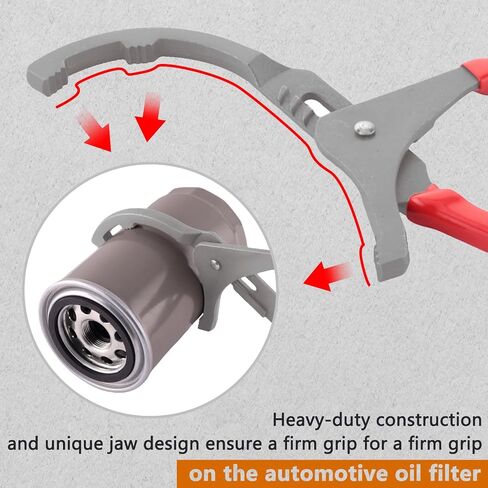 9" & 12" Oil Filter Pliers Wrench, Adjustable Oil Filter Pliers Set,Oil Filter Removal Tools Fit Most of Cars, Trucks, Motorcycles Engine Filters (Red) in Kuwait