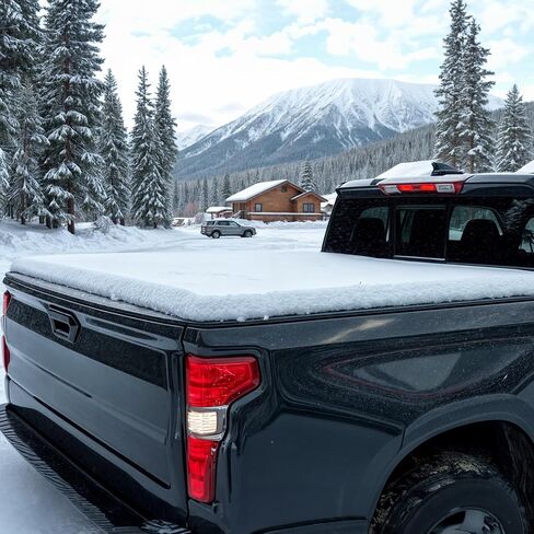 AUTOSAVER88 FRP Hard Tri-fold Truck Bed Tonneau Cover Fits for Toyota Tacoma 2024 2025 5ft Bed (Excl. Trail Edition) with Deck Rail System in Saudi Arabia