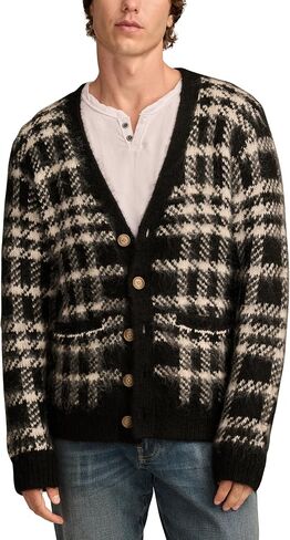 Lucky Brand Men's Jacquard Brushed Cardigan in Saudi Arabia
