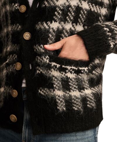 Lucky Brand Men's Jacquard Brushed Cardigan in Saudi Arabia