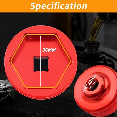 36mm Oil Filter Socket, Oil Filter Removal Tool For Ford F250, BMW, Mini, Volvo, VW, Porsche Vehicles-Car Accessories-Green in Saudi Arabia