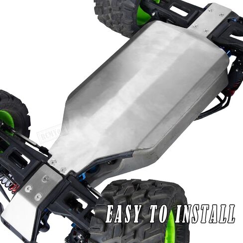 هيكل من الفولاذ المقاوم للصدأ هيكل حماية دروع ترقيات حارس لوحة الجليد جزء من 1/10 Rustler 4x4 VXL ، هيكل Protect Armor القفزات كاملة ، فضية in Saudi Arabia
