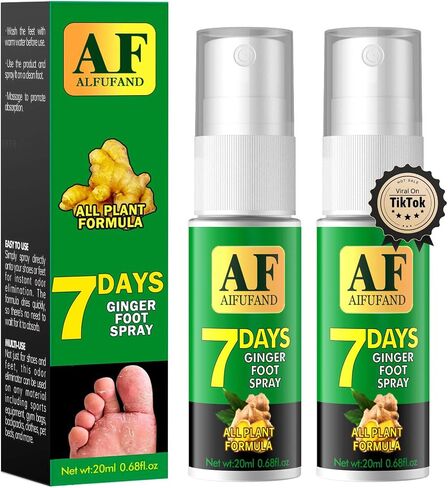7 Days Ginger Foot Spray - Odor Control & Callus Care, Natural Ginger Nail Treatment - Refreshing & Nourishing Formula, Plant-Based Care for Feet, 20ml (1 WEEKS, Original) in Saudi Arabia