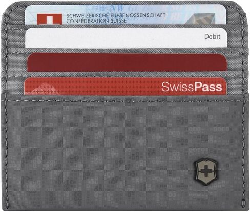 أساسيات السفر Victorinox ، حامل البطاقة ، محفظة RFID مع فتحات البطاقة - Frost Gray in Kuwait