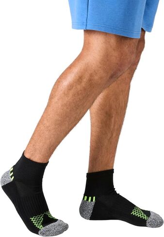Hanes Men's Moves Performance, Moisture-Wicking Ankle & Low-Cut Socks, Breathable Mesh Panels, 6-Pack in Saudi Arabia