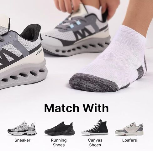 Ankle Socks Men Women, Cushioned Running Socks, Breathable Sports Low Cut Sock for Athletic, Causal, 6 Pairs in Saudi Arabia