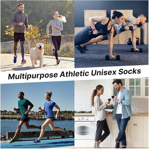 Ankle Socks Men Women, Cushioned Running Socks, Breathable Sports Low Cut Sock for Athletic, Causal, 6 Pairs in Saudi Arabia