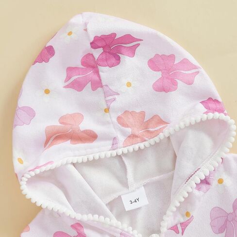 طفل صغير للسنايز تستر على الأطفال شاطئ فستان طباعة طويلة الأكمام مقنعين بدلة الاستحمام in Kuwait