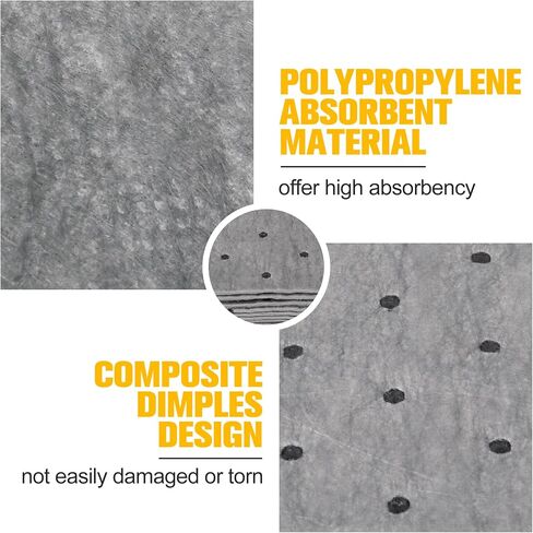 100pc زيت منصات الامتصاص | 13 "X10" Meltblown polypropylene حصير ، خطوط يدوية للسيارات وورشة العمل | الفراغ المعبأة البيئية ، والتحكم في الانسكابات القابلة لإعادة الاستخدام in Saudi Arabia