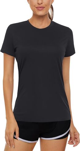 Women's Short Sleeve Shirts Workout Tops UPF 50+ Sun Protection Tee Quick Dry Athletic Rash Guard T-Shirt in Kuwait