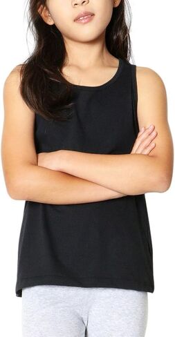 Tobinstyle Girls 'Cotton Cotton Tees & Camis Tanks Tops - تتراوح أعمارهم بين 6 و 12 عامًا in Saudi Arabia