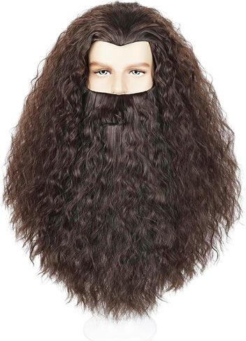LABEAUTÉ Max Beauty Santa Beard and Gray Santa Wig Set - Santa Claus Wig, Classic Grey Beard and Hair Pack for Christmas Costumes Party in Kuwait
