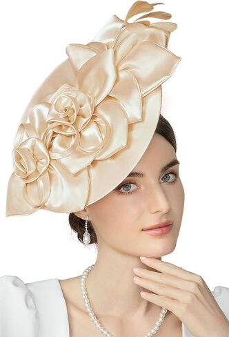 BABEYOND Fascinators Hats for Women - Kentucky Tea Party Derby Hats Flower Church Pillbox Hat for Cocktail Wedding in Kuwait