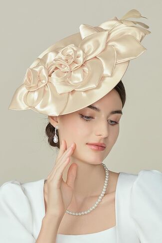 BABEYOND Fascinators Hats for Women - Kentucky Tea Party Derby Hats Flower Church Pillbox Hat for Cocktail Wedding in Kuwait