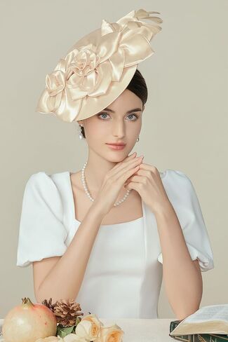 BABEYOND Fascinators Hats for Women - Kentucky Tea Party Derby Hats Flower Church Pillbox Hat for Cocktail Wedding in Kuwait