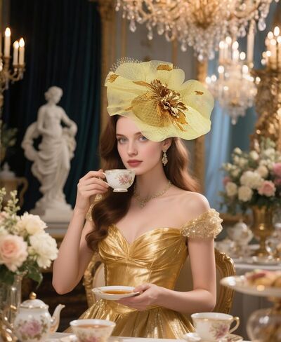dressfan Womens Fascinator Church Derby Hats 20s Vintage Feather Headband for Derby/Wedding/Church/Tea Party in Kuwait