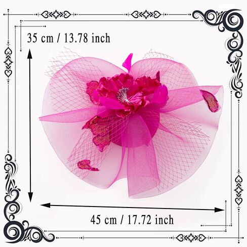 dressfan Womens Fascinator Church Derby Hats 20s Vintage Feather Headband for Derby/Wedding/Church/Tea Party in Kuwait