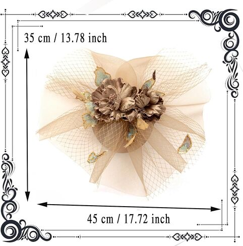 dressfan Womens Fascinator Church Derby Hats 20s Vintage Feather Headband for Derby/Wedding/Church/Tea Party in Kuwait