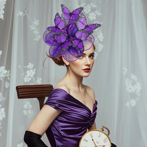 Butterfly Organza Fascinators Hats - Monarch Butterfly Tea Party Hat with Hairpin, 2025 Derby Headwear in Saudi Arabia