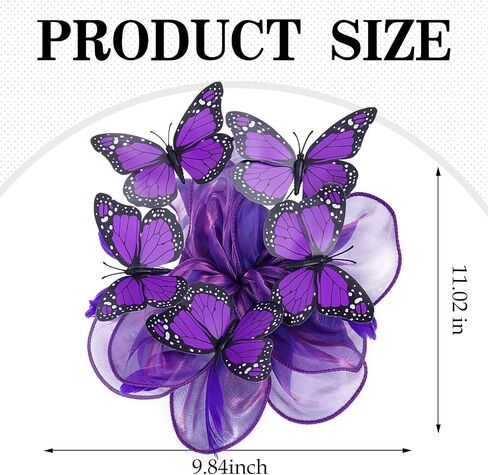 Butterfly Organza Fascinators Hats - Monarch Butterfly Tea Party Hat with Hairpin, 2025 Derby Headwear in Saudi Arabia