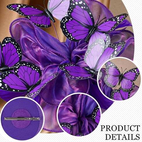 Butterfly Organza Fascinators Hats - Monarch Butterfly Tea Party Hat with Hairpin, 2025 Derby Headwear in Saudi Arabia