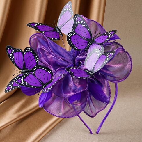Butterfly Organza Fascinators Hats - Monarch Butterfly Tea Party Hat with Hairpin, 2025 Derby Headwear in Saudi Arabia