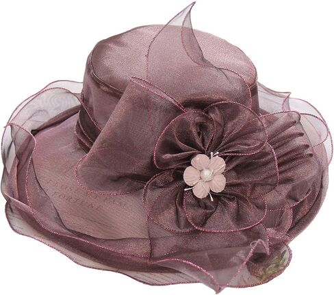 قبعة Lughinza fascinator - قبعة حفل زفاف شاي الزفاف الكنسية العريضة للسيدات in Saudi Arabia