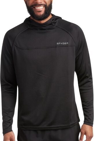 Spyder Mens Rash Guard Long Sleeve Sun Hoodie Shirt - UPF 50+ UV Protection Quick Dry Moisture Wicking Fishing & Swim Shirt in Kuwait