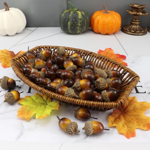 Artificial Peanuts 50Pcs with Rattan Basket Fake Groundnut Nut Simulation Vegetable for Home Kitchen Decoration Table Centerpiece in Saudi Arabia