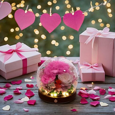 محفوظة أبدية حمراء روز هدايا صندوق زهور حقيقية طويلة للنساء أمي زوجة صديقة الجدة عيد ميلاد عيد الأم عيد ميلاد in Kuwait