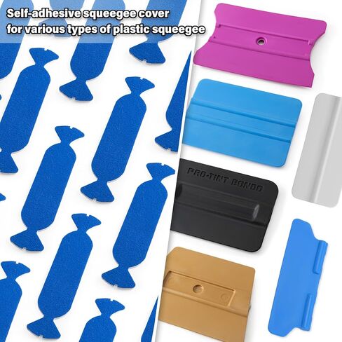 Gomake Vinyl Squeegee Buffer 30pcs مساواة مقطوعة من ألياف الدقيقة من الألياف الدقيقة للتطبيق فينيل/PPF الجاف (الأرجواني) in Kuwait