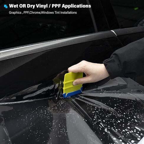 Gomake Vinyl Squeegee Buffer 30pcs مساواة مقطوعة من ألياف الدقيقة من الألياف الدقيقة للتطبيق فينيل/PPF الجاف (الأرجواني) in Kuwait
