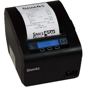 SAM4s GIANT100 Compact 3" Thermal POS Printer USB Serial Ethernet, Splash Cover Included, Black
