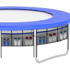 Trampoline Shoe Holder 2pcs, Trampoline Accessories for Item Storage,Shoes Organizer Case 3 Pouch (Black Shoes Bag 2PCS)